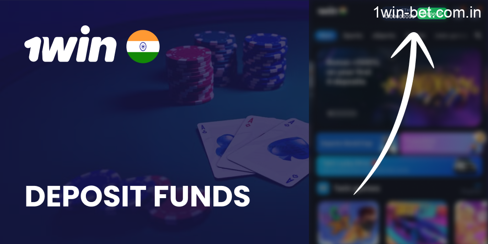 Deposit funds in 1win India