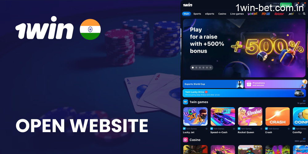 Go to the website and register in 1win India