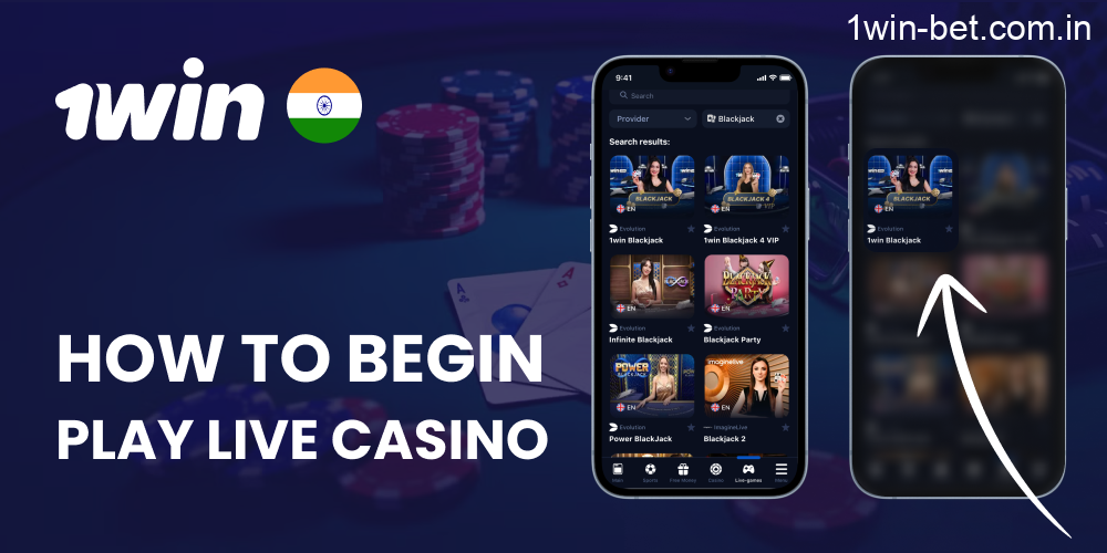 How to Begin Play Live Casino Games in 1win India