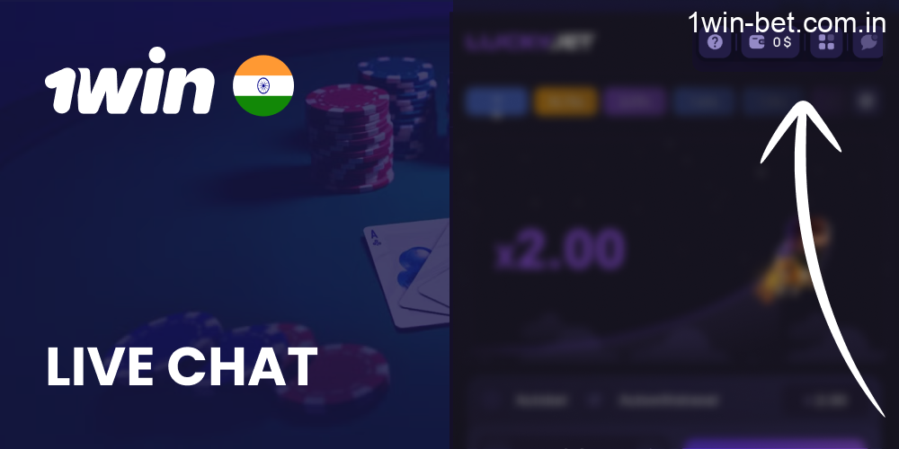 Live chat in 1win Lucky Jet Game
