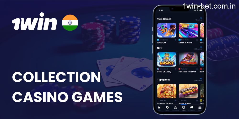 1win App Mobile Casino Games Collection in the India