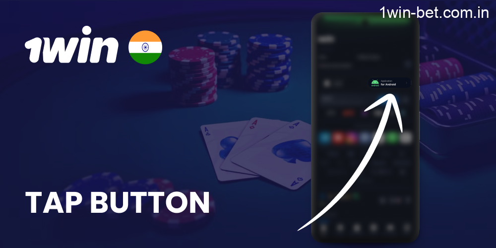 Tap Button Download App in 1win Website