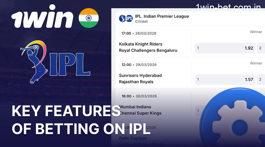 1win: Key IPL betting features and tools